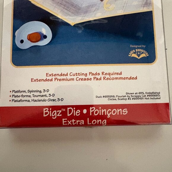 Sizzix Bigz Die Design In 3-D Extra Long Platform Spinning 656029 Card Making - Picture 3 of 7